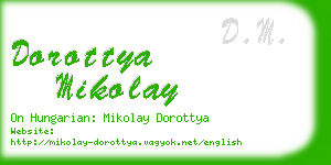 dorottya mikolay business card